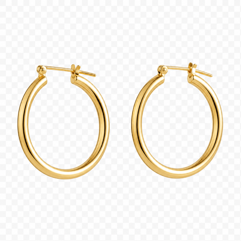 Everyday Gold Hoop Earrings thumbnail 3